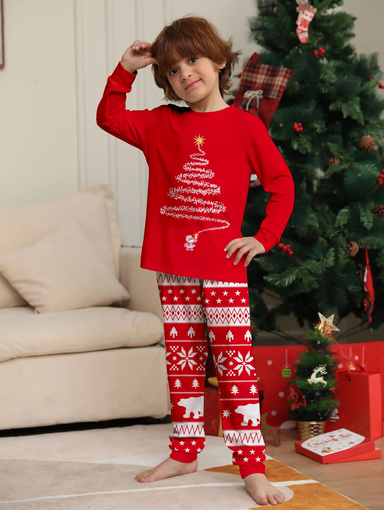 2025 Christmas Pajamas Baby Mother Kids Daughter Mommy Family Set Xmas Pjs Long Sleeve Sleepwear Matching Outfits