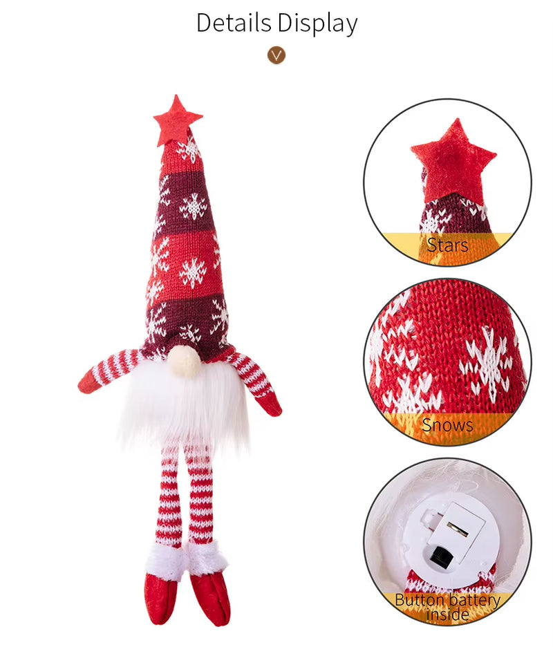 2025 Glowing Gnome Christmas Faceless Doll Merry Christmas Home Decoration Navidad Natal Gift for New Year Christmas Gifts