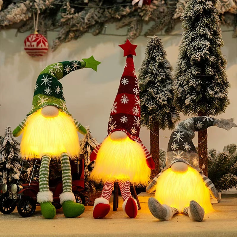 2025 Glowing Gnome Christmas Faceless Doll Merry Christmas Home Decoration Navidad Natal Gift for New Year Christmas Gifts
